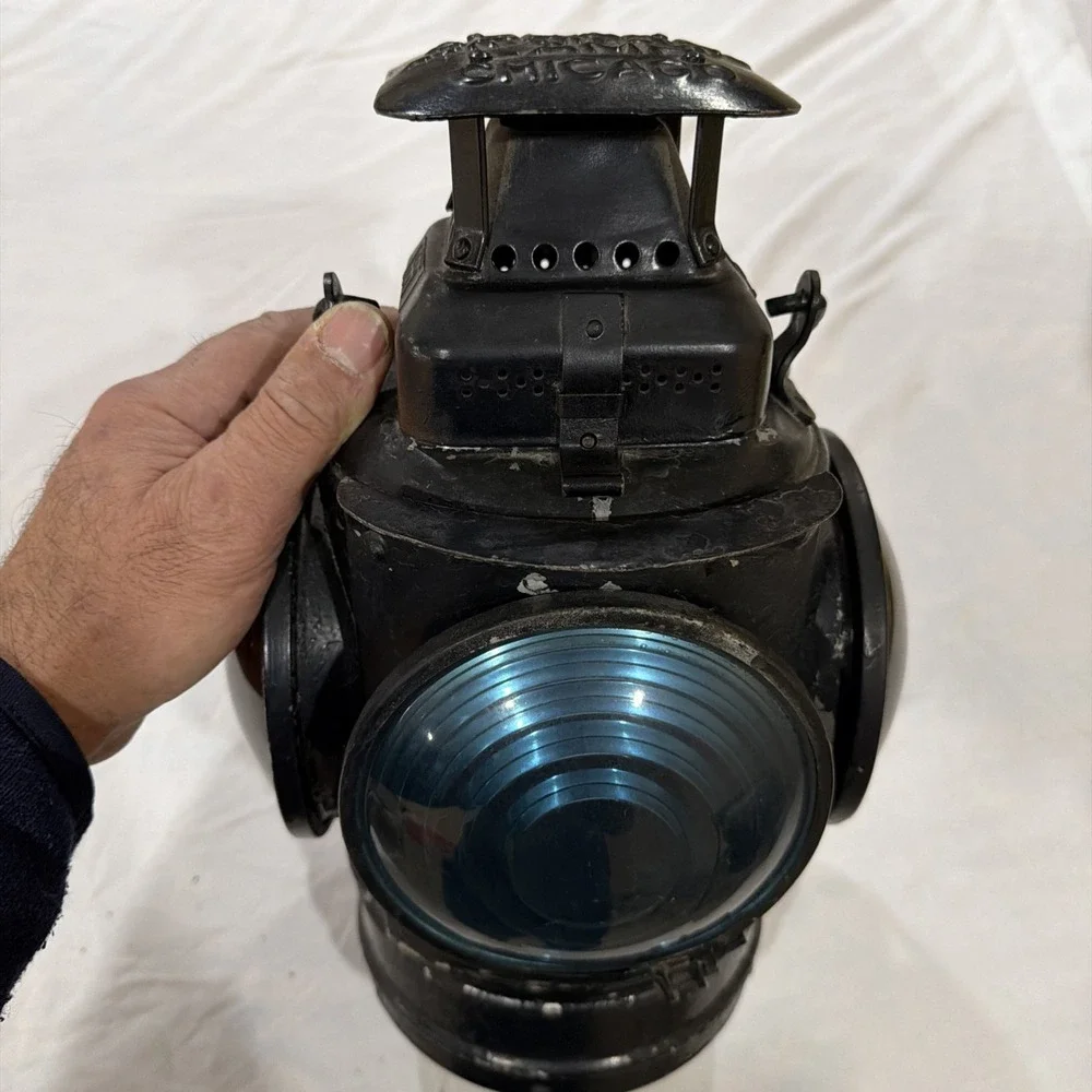 Vtg The Adlake‎ Non-Sweating Railroad Train 4 Way Lantern Chicago
